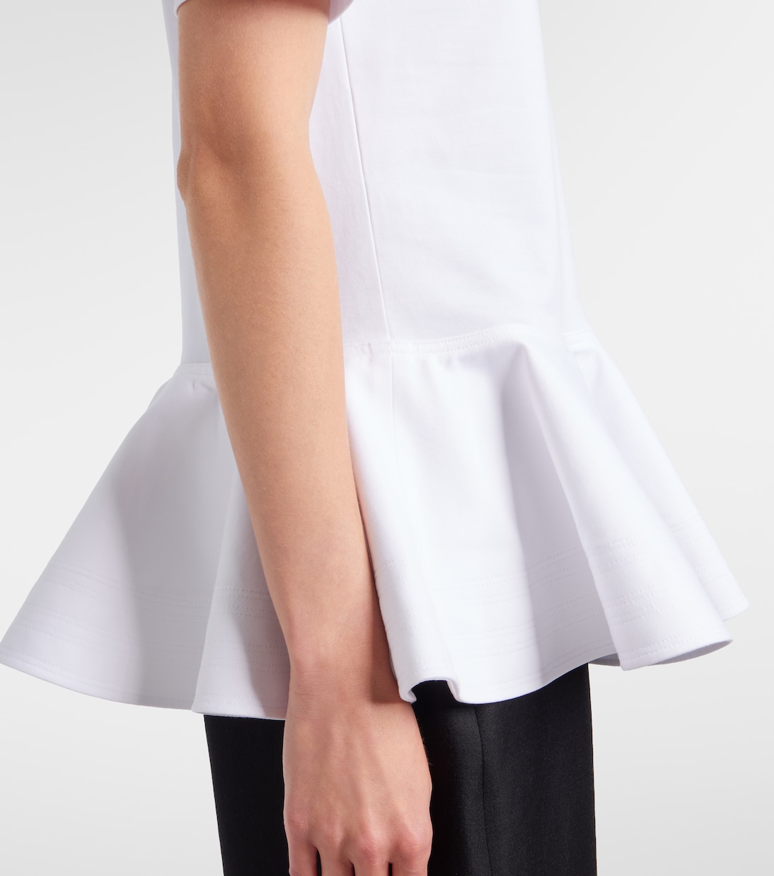 Peplum cotton jersey T-shirt | Alaïa