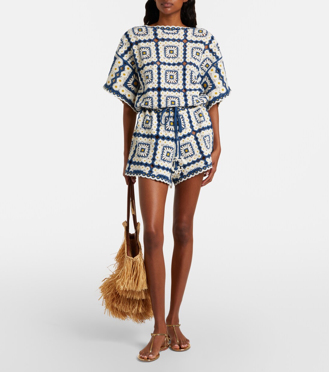 Dolly crochet cotton romper | Alémais