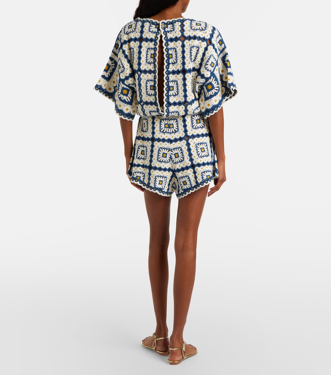 Dolly crochet cotton romper | Alémais
