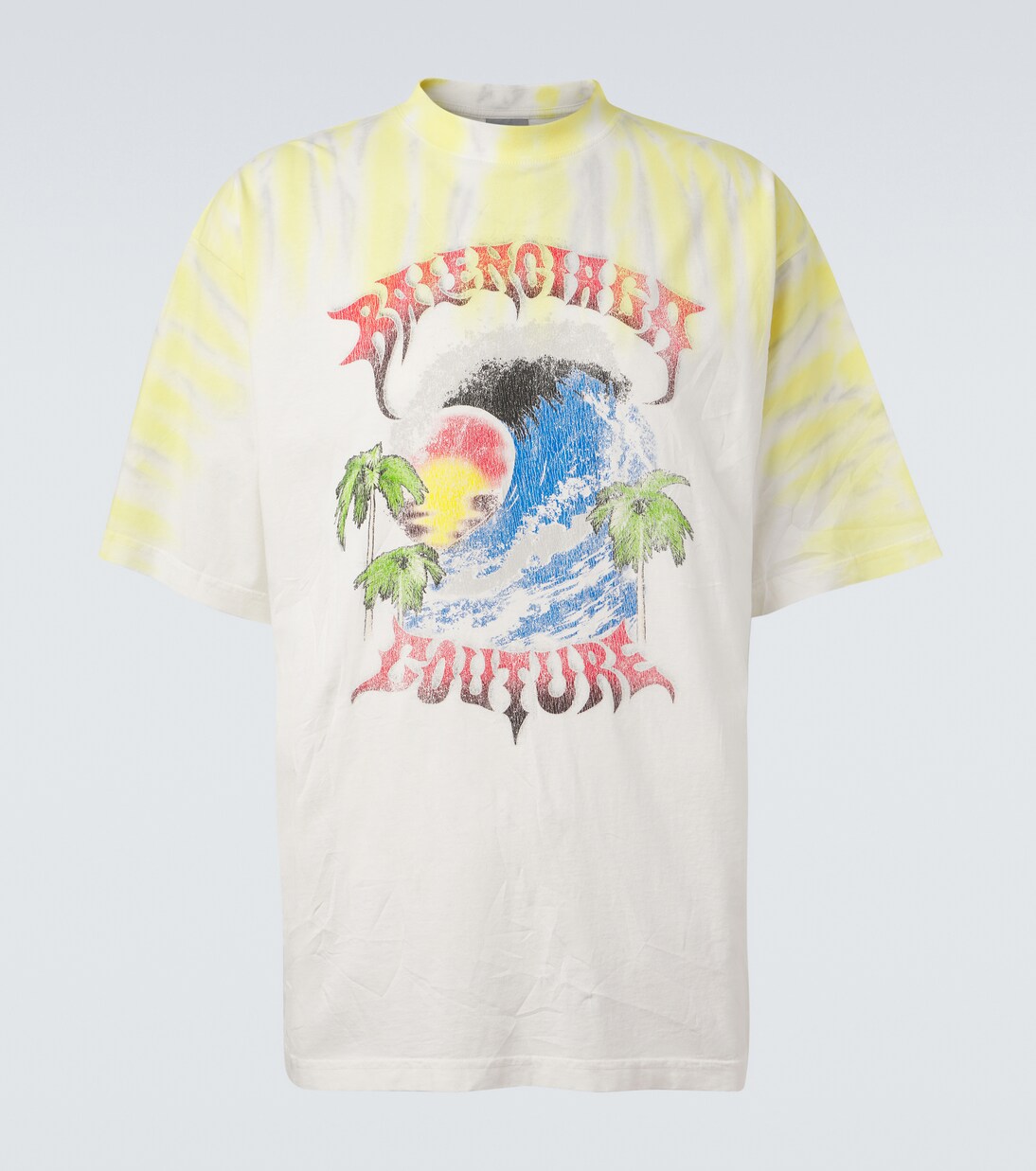 Camiseta de jersey de algodón estampada | Balenciaga