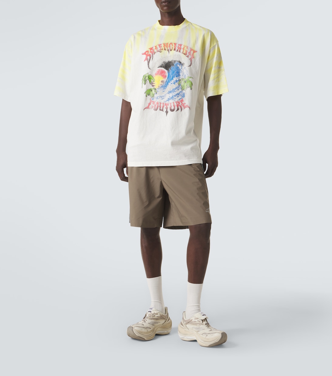 Camiseta de jersey de algodón estampada | Balenciaga