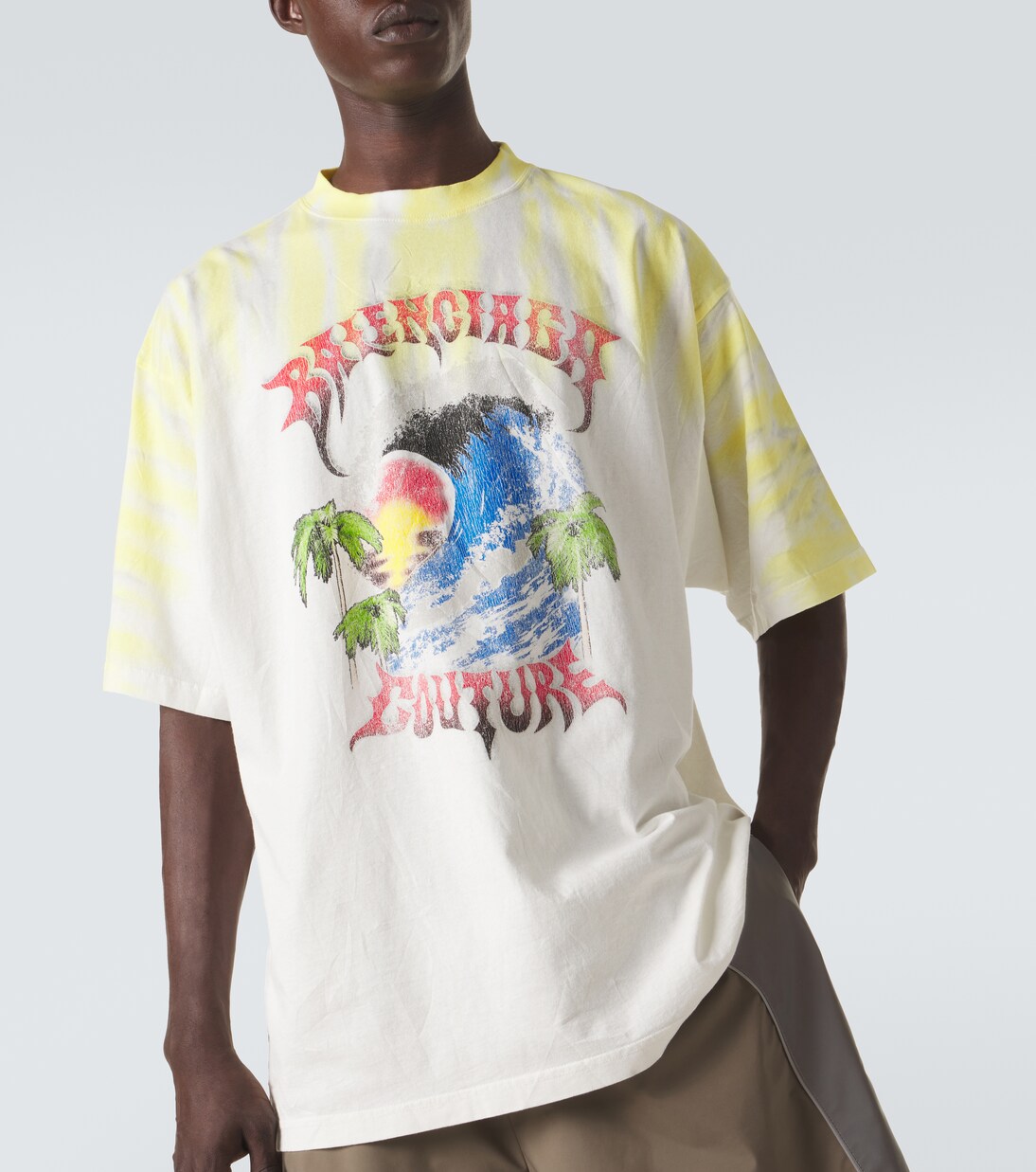 Camiseta de jersey de algodón estampada | Balenciaga