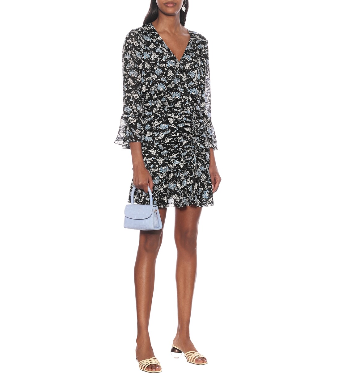 Robe Sean imprimée en soie à fils coupés | Veronica Beard