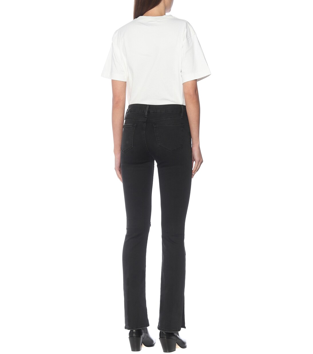 Jean flare Le Mini Boot à taille haute | Frame