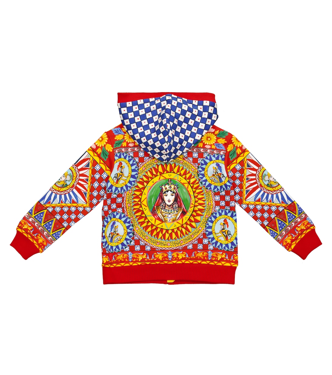 Sweat à capuche zippé en coton imprimé | Dolce&Gabbana Kids