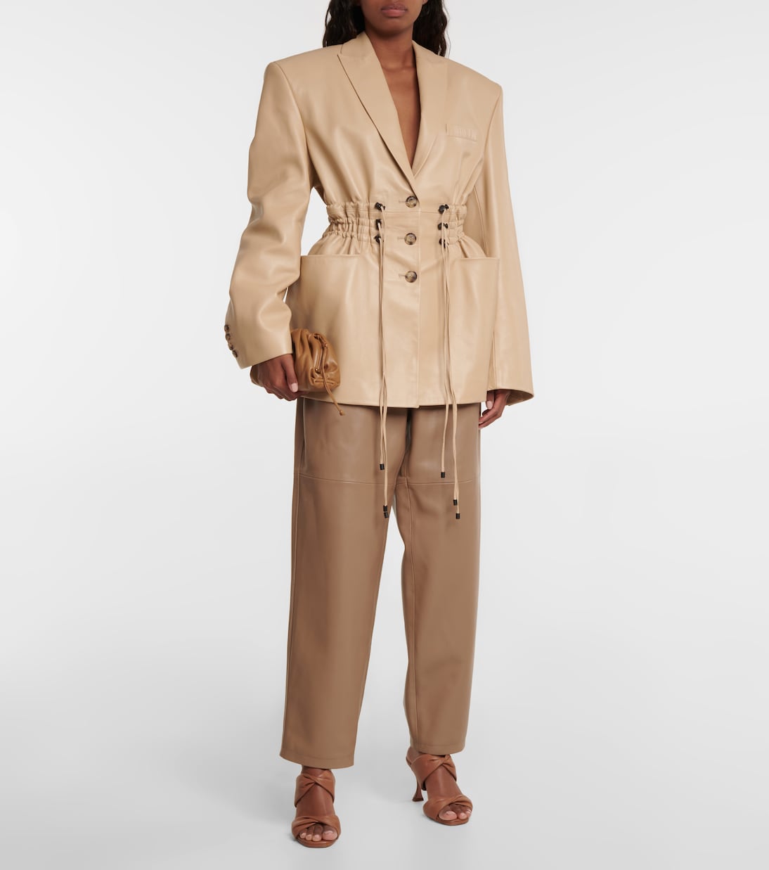 High-Rise-Hose Shobak aus Leder | The Mannei