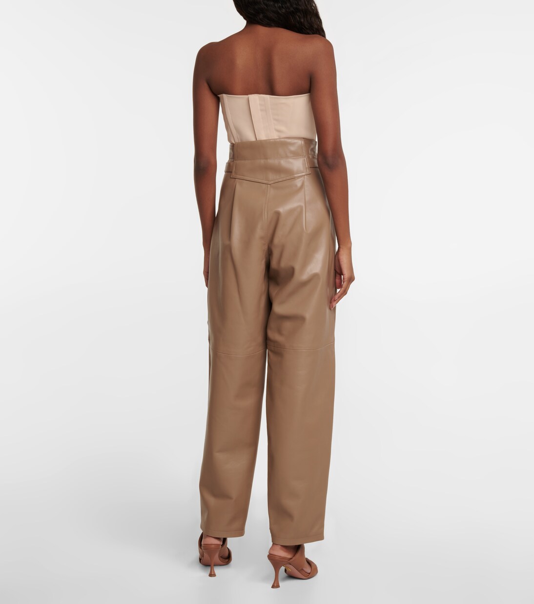 High-Rise-Hose Shobak aus Leder | The Mannei