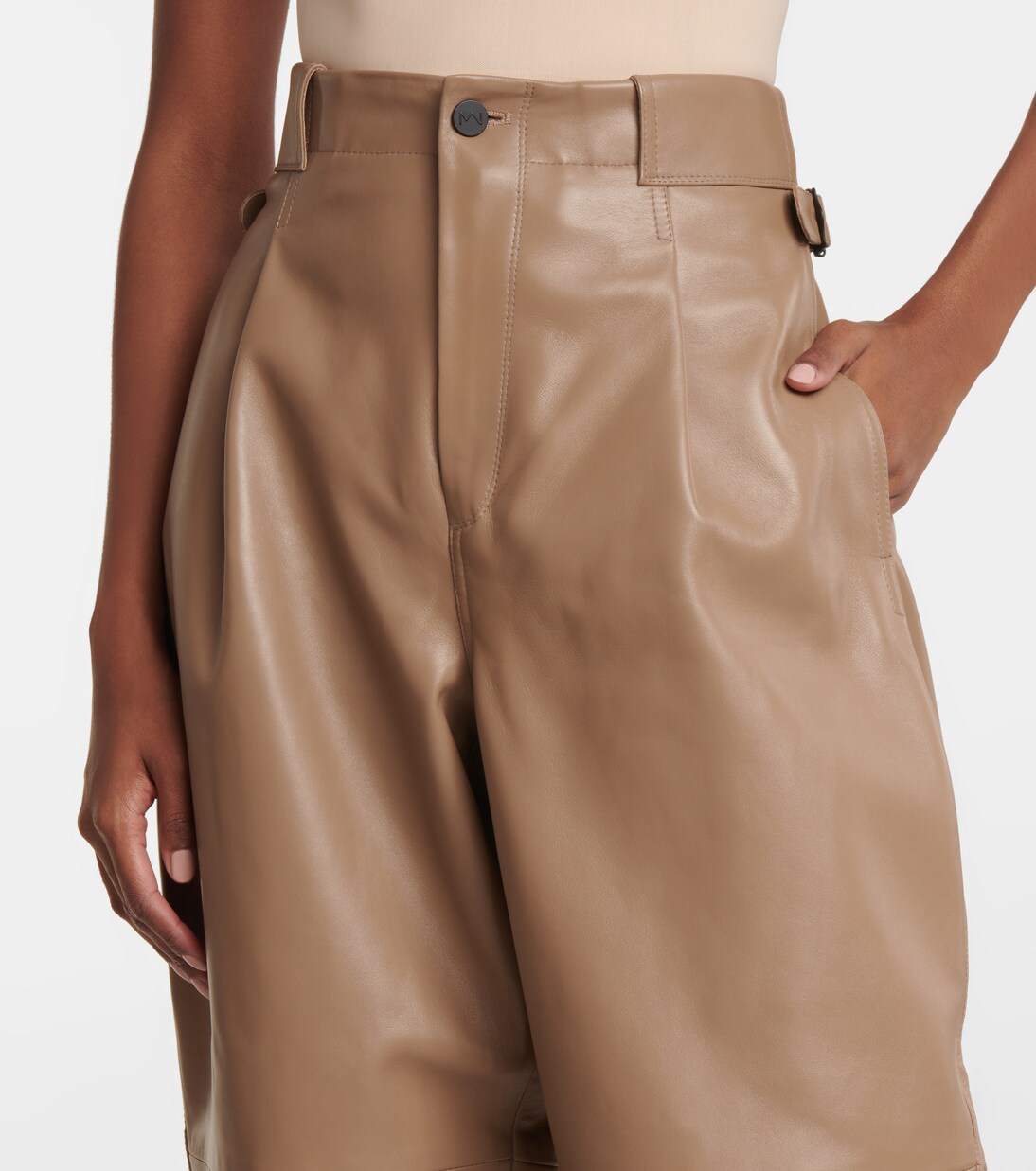 High-Rise-Hose Shobak aus Leder | The Mannei