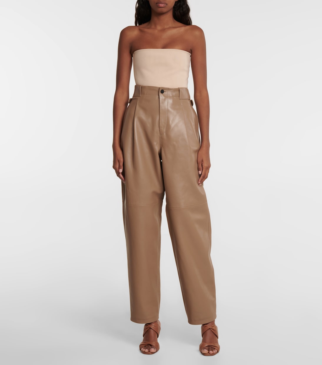 High-Rise-Hose Shobak aus Leder | The Mannei