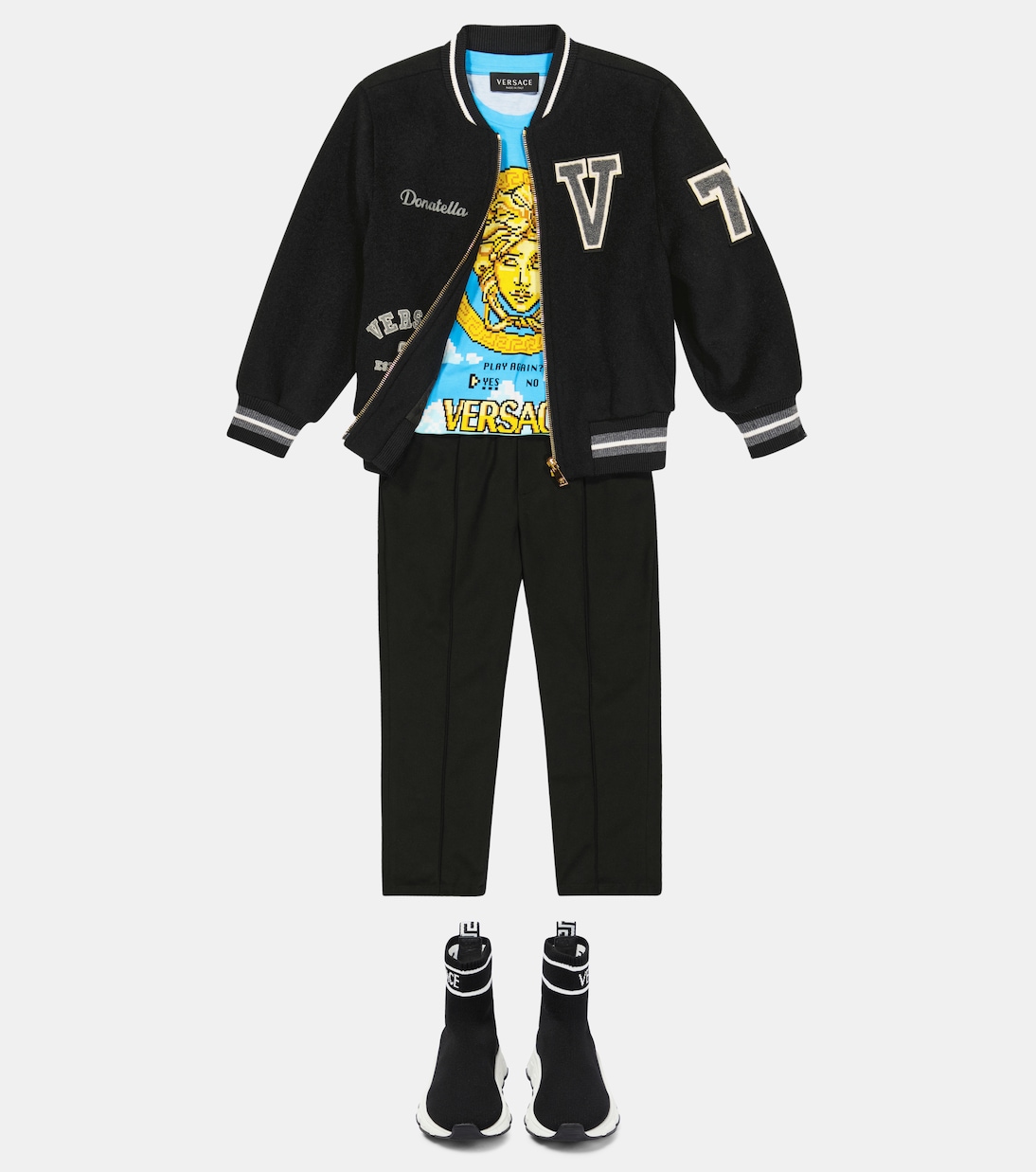 T-shirt Video Game Medusa en coton | Versace Kids