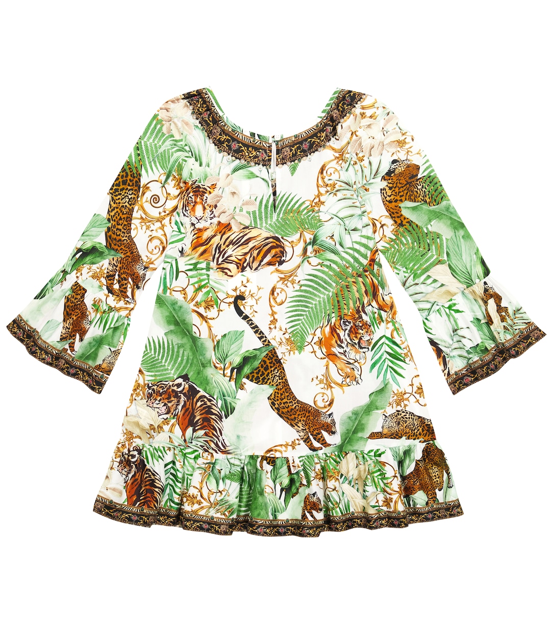 Robe imprimée en coton à ornements | Camilla Kids