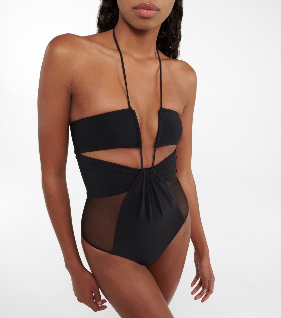 Body aus Mesh und Jersey | Nensi Dojaka