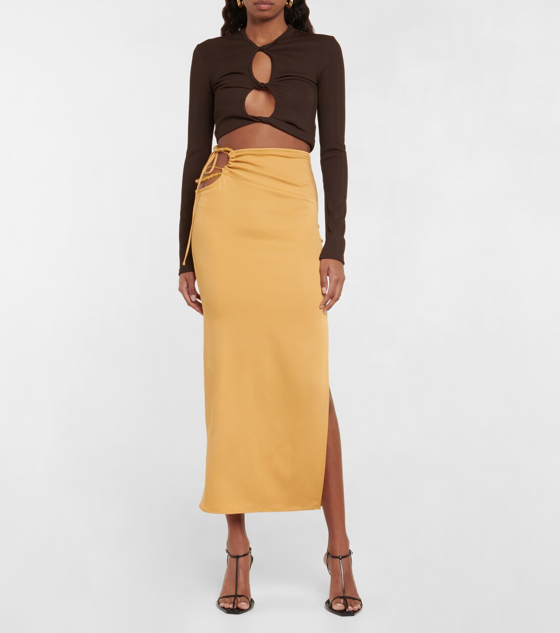 Cutout embellished midi skirt | Christopher Esber