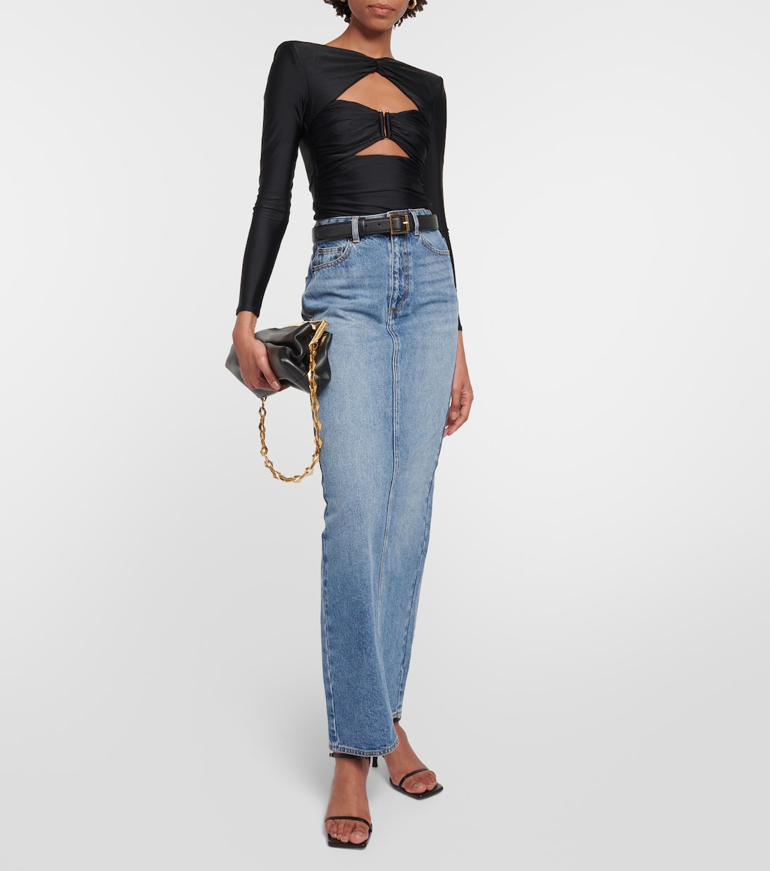 High-Rise-Jeansrock | Self-Portrait