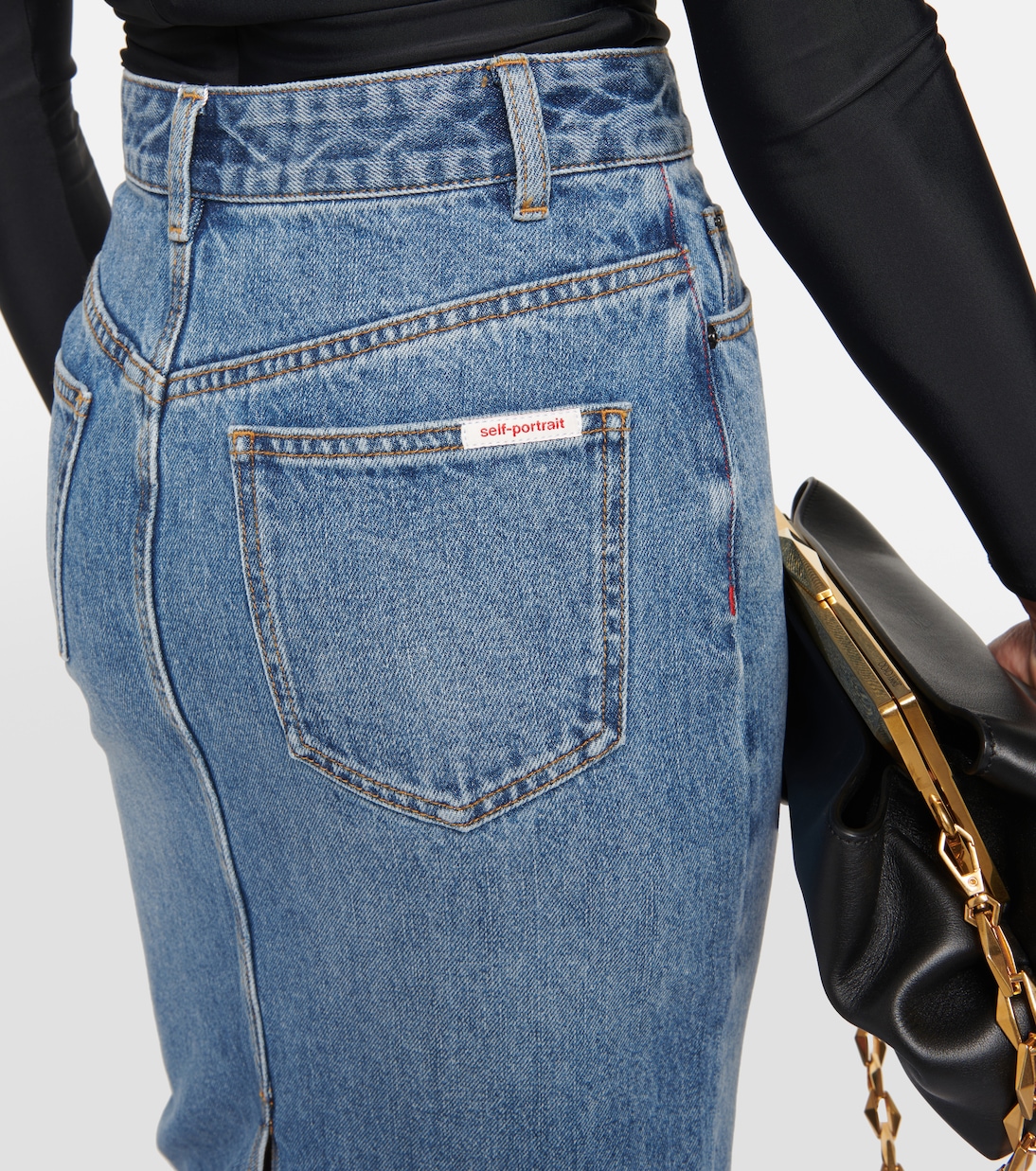 High-Rise-Jeansrock | Self-Portrait