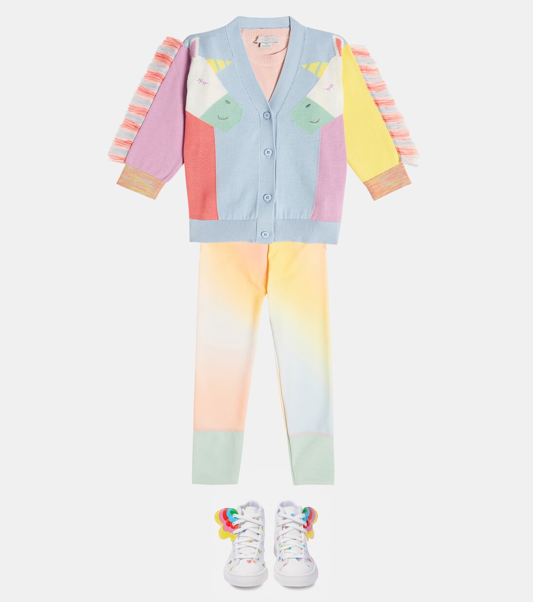 Cardigan in cotone con intarsi | Stella McCartney Kids