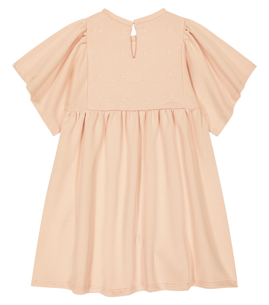 Ruffle-sleeve cotton dress | Chloé Kids