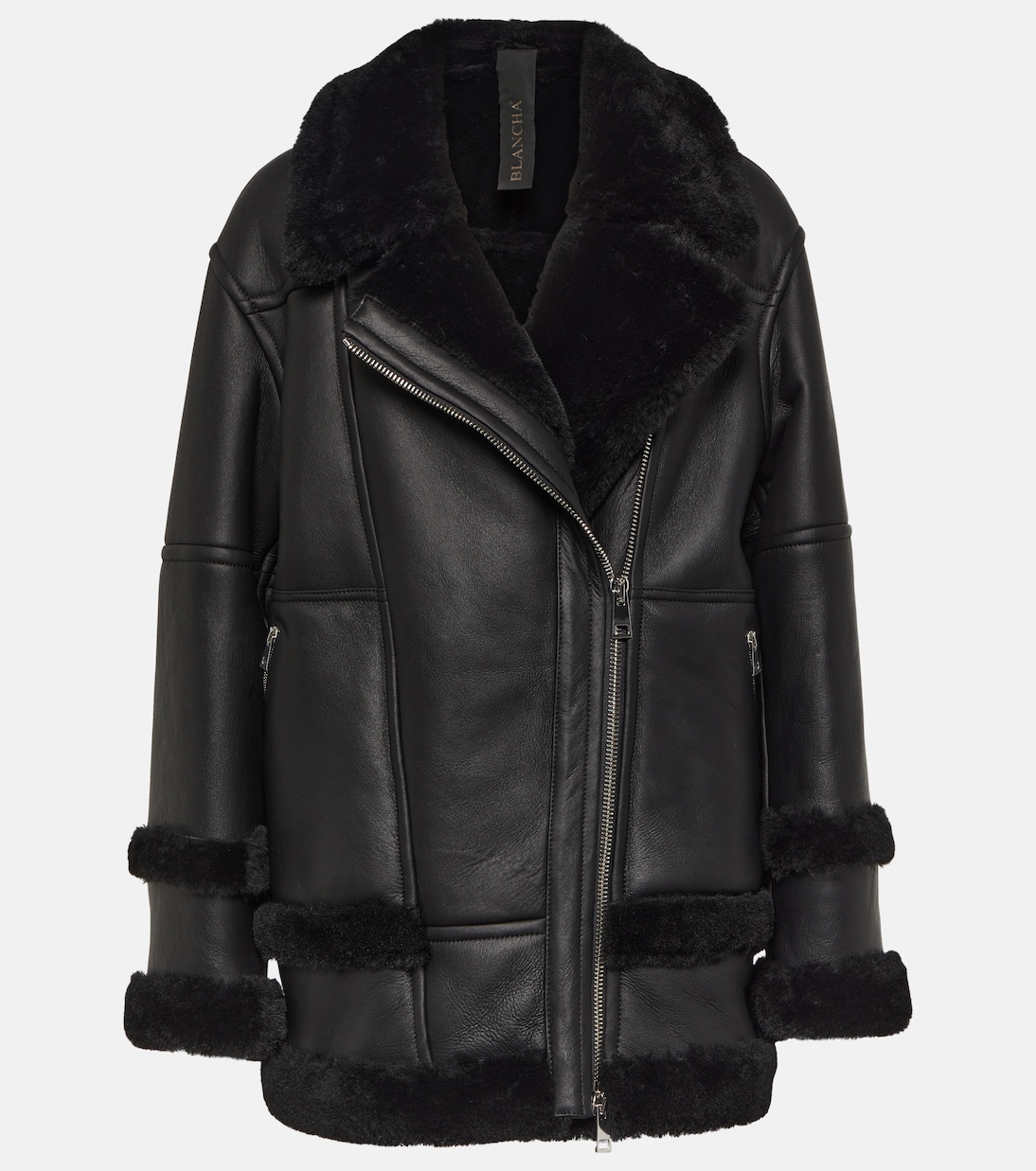 Leather and shearling jacket | Blancha