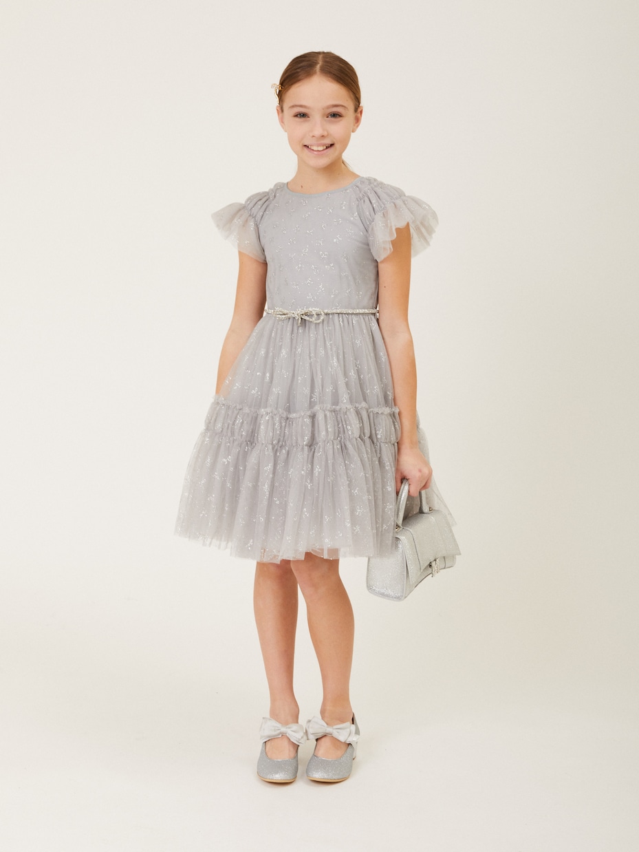 Ruffled tulle dress | Monnalisa