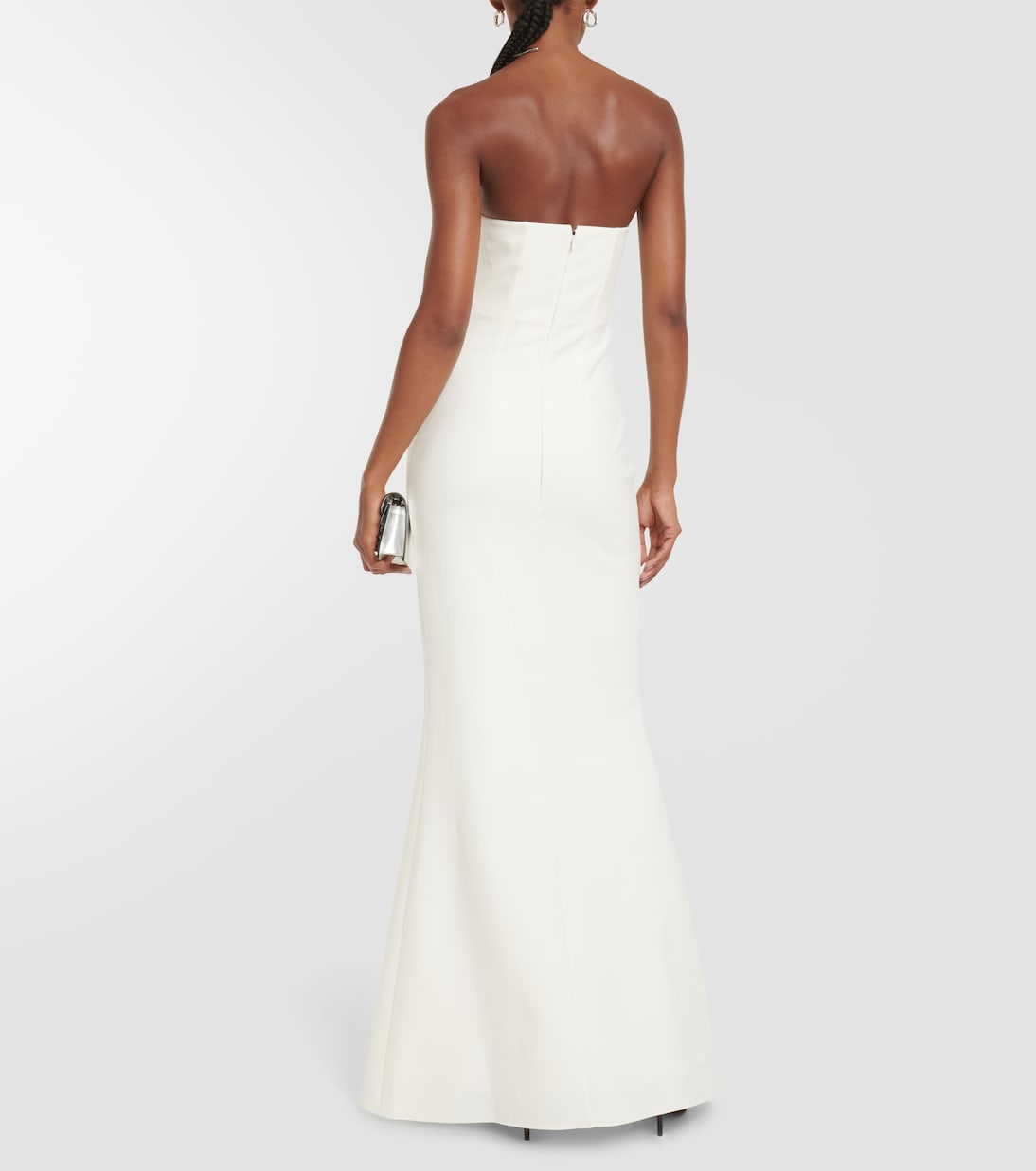 Bridal strapless crêpe gown | Safiyaa