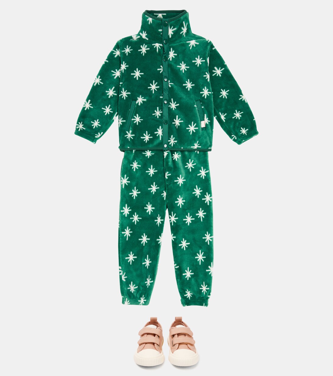 Snow Polar printed fleece jacket | Tinycottons