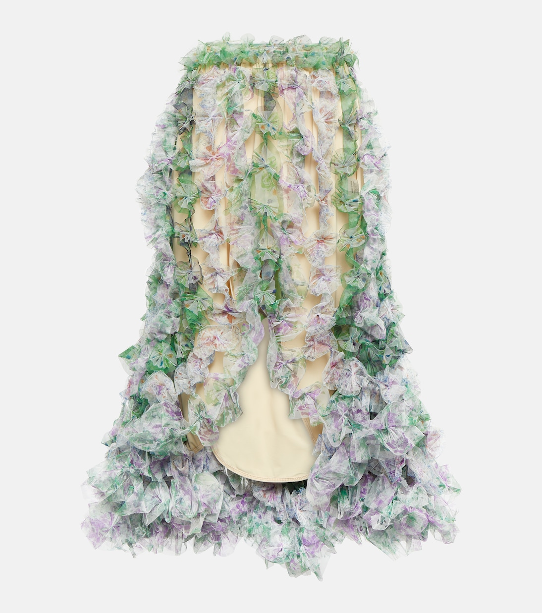 Asymmetric tulle midi skirt | Susan Fang