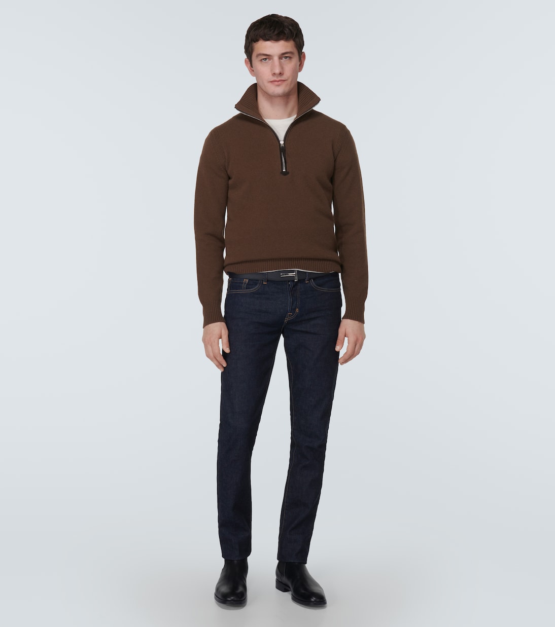 Jersey de mezcla de lana con cremallera | Tom Ford