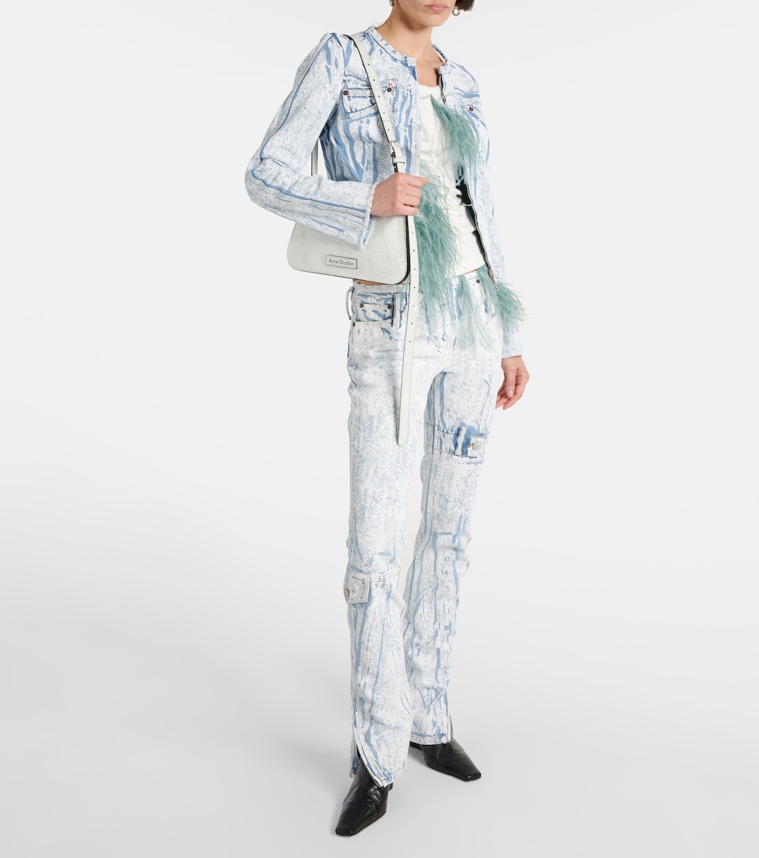 Printed low-rise slim jeans | Acne Studios