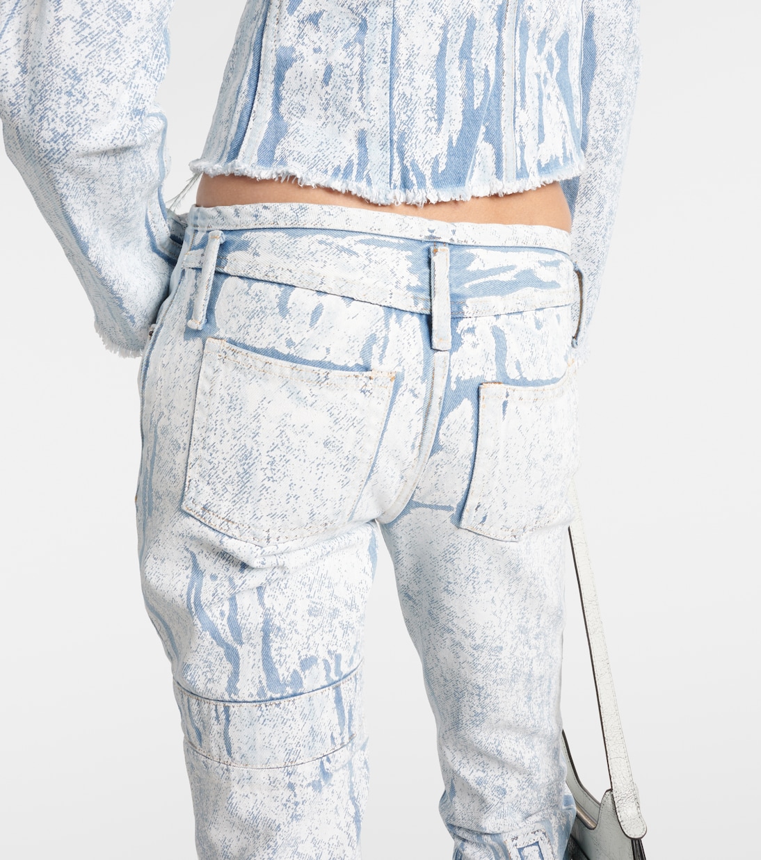 Printed low-rise slim jeans | Acne Studios