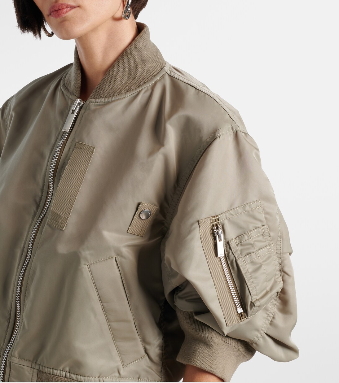 Cropped bomber jacket | Sacai