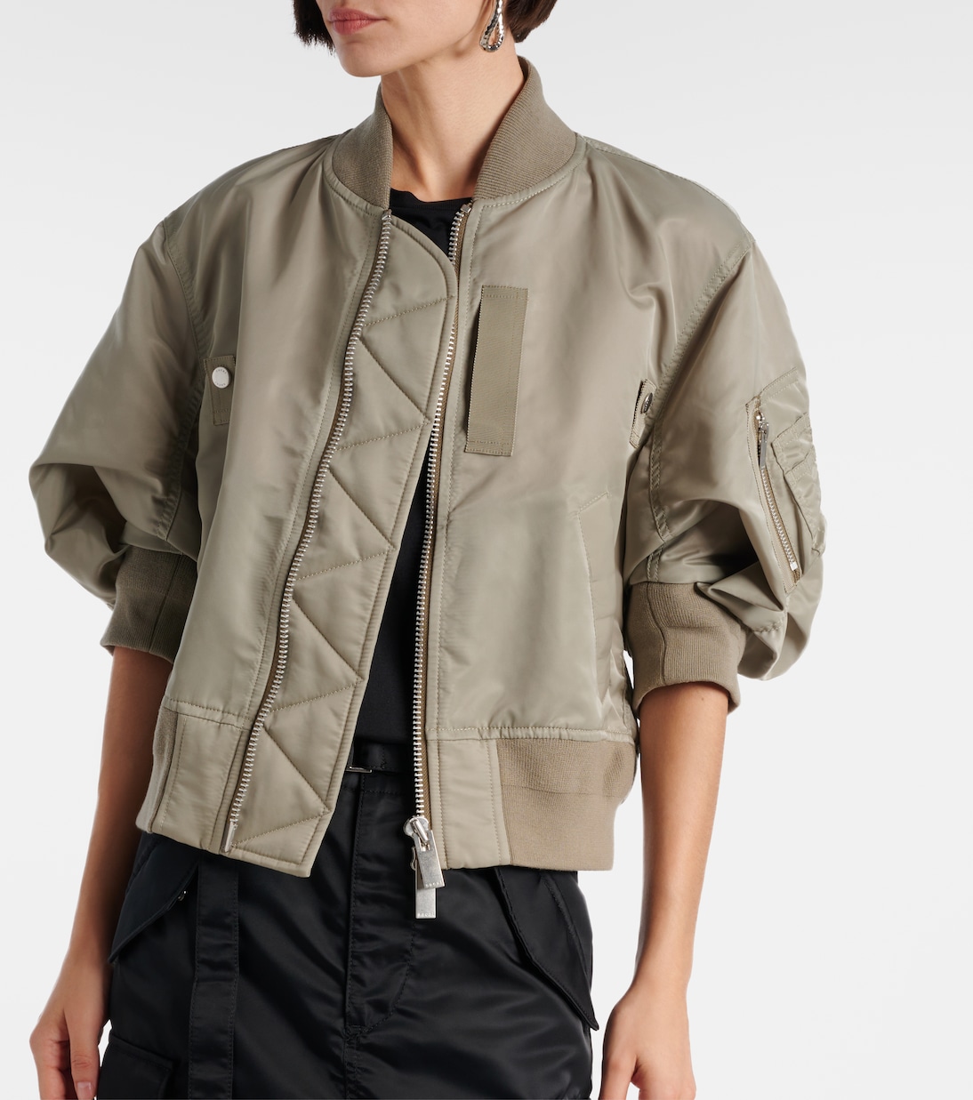 Cropped bomber jacket | Sacai