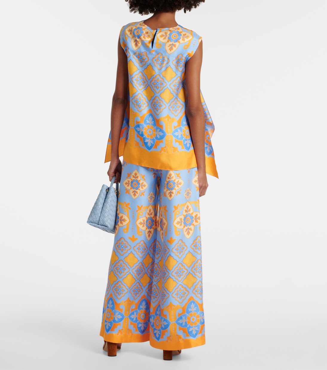 Bedrucktes Top San Carlo aus Seiden-Twill | La DoubleJ