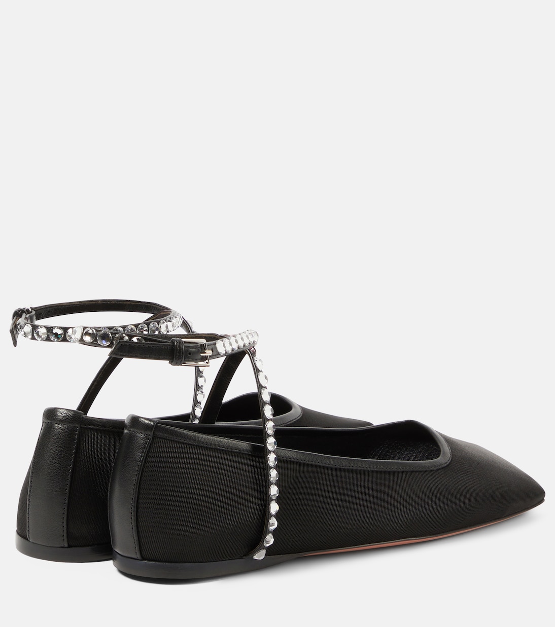 Bailarinas Ane de malla con cristales | Amina Muaddi