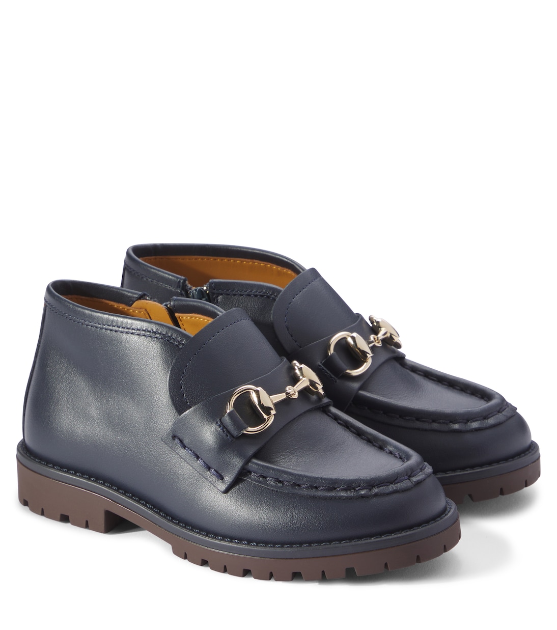 Horsebit leather boots | Gucci Kids