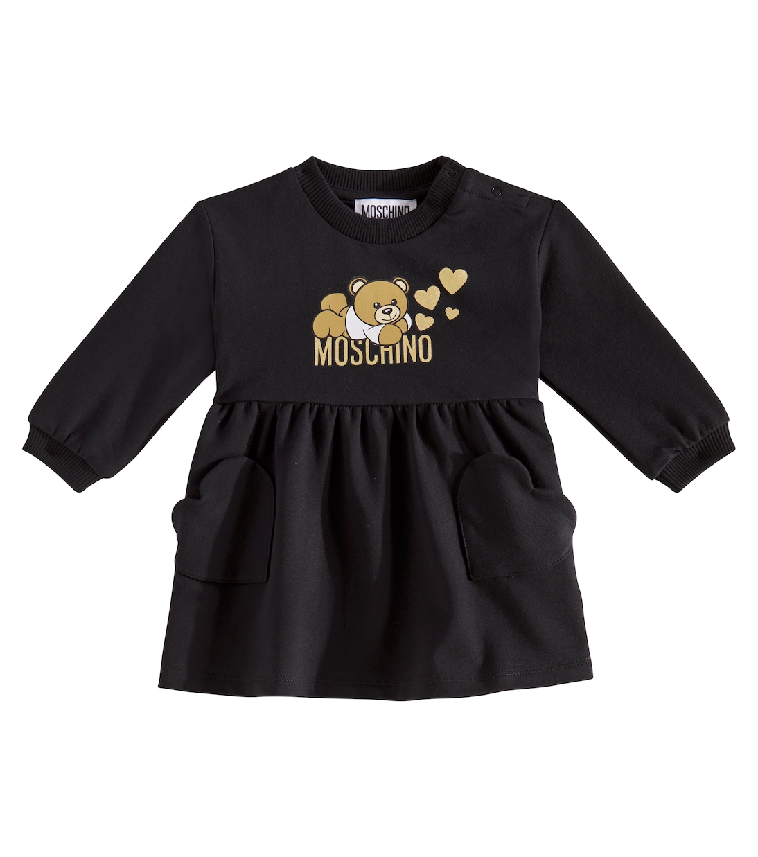 Bébé – Robe en coton à logo | Moschino Kids