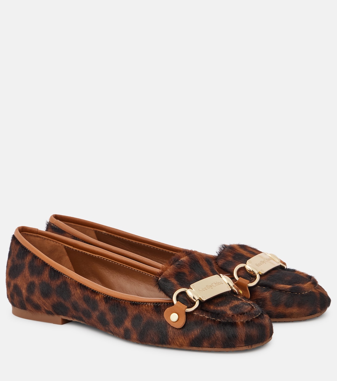 Signature calf hair ballet flats | See By Chloé