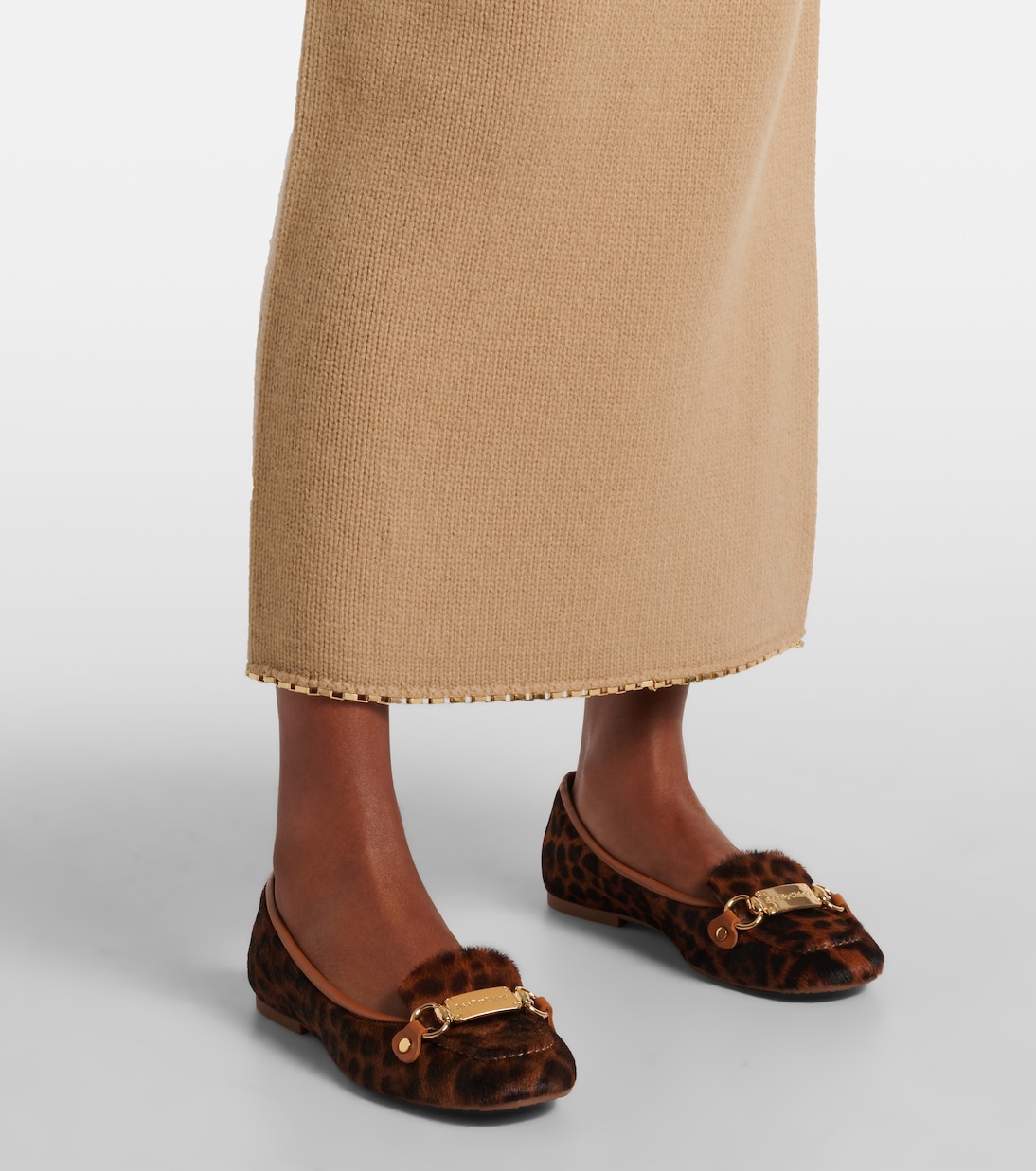 Signature calf hair ballet flats | See By Chloé