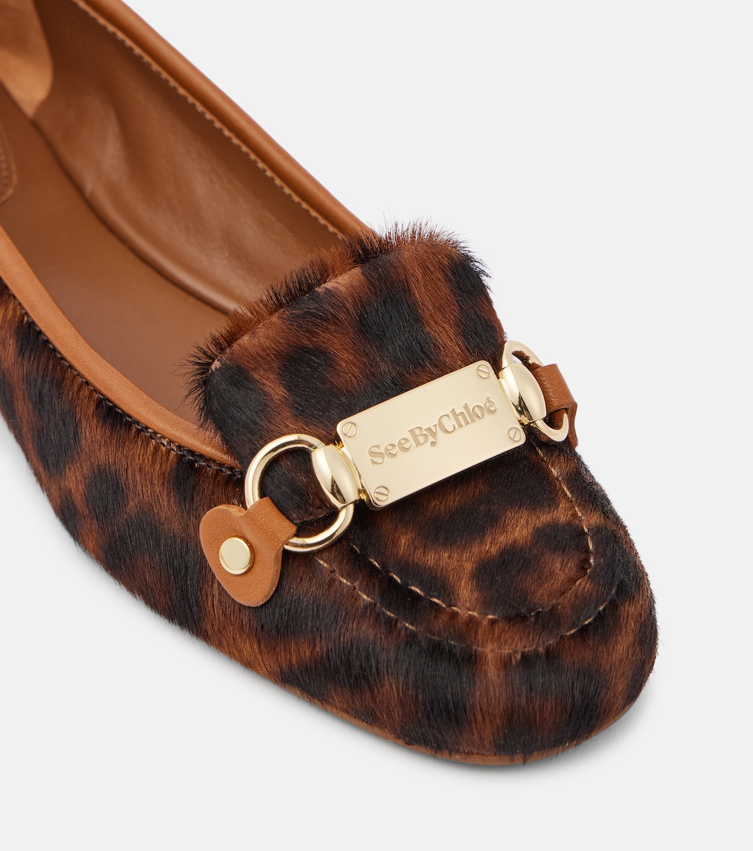 Signature calf hair ballet flats | See By Chloé