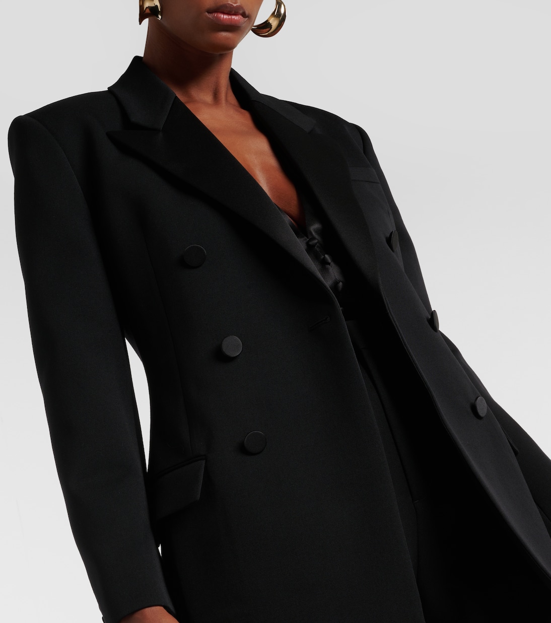 Wool grain de poudre tuxedo jacket | Saint Laurent