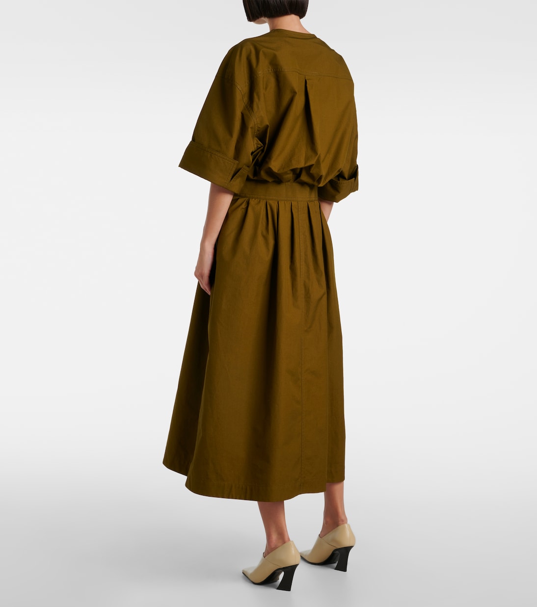 Hemdblusenkleid aus Baumwoll-Canvas | Bottega Veneta