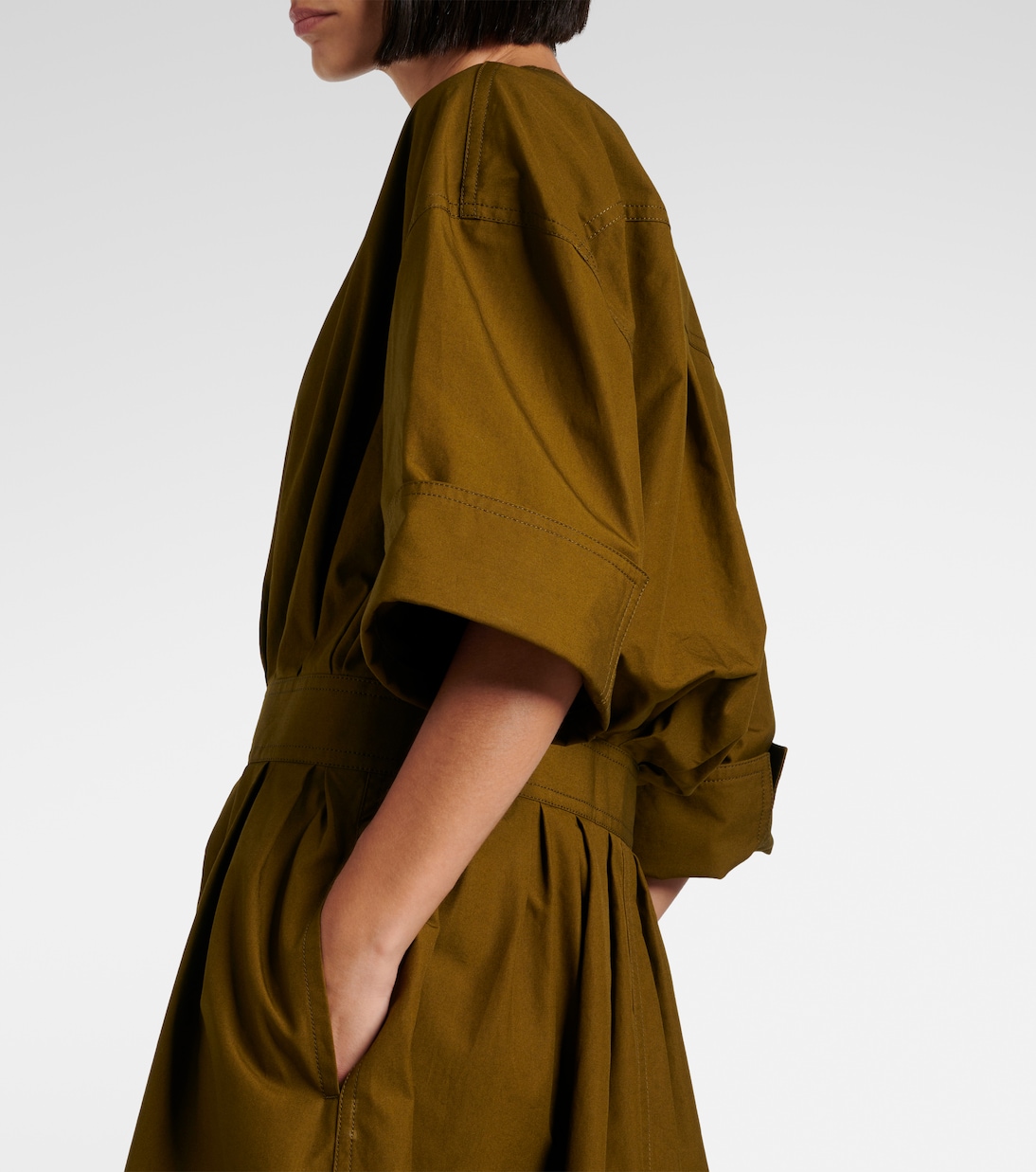 Hemdblusenkleid aus Baumwoll-Canvas | Bottega Veneta