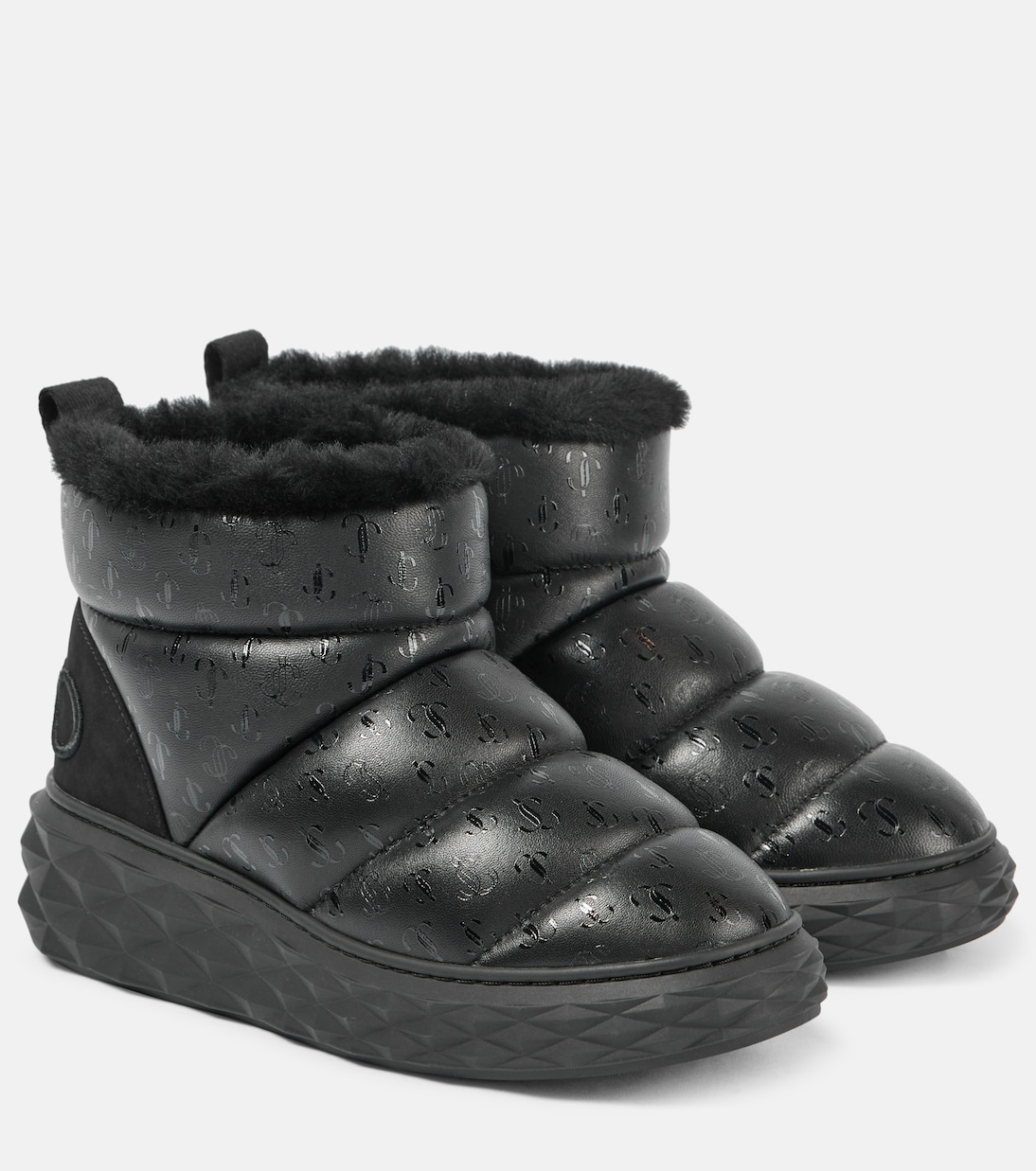 Bottines après-ski Xan en cuir et shearling | Jimmy Choo
