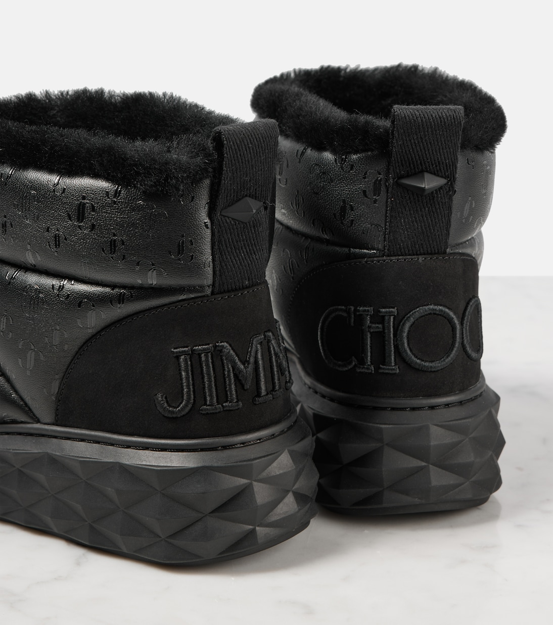 Bottines après-ski Xan en cuir et shearling | Jimmy Choo