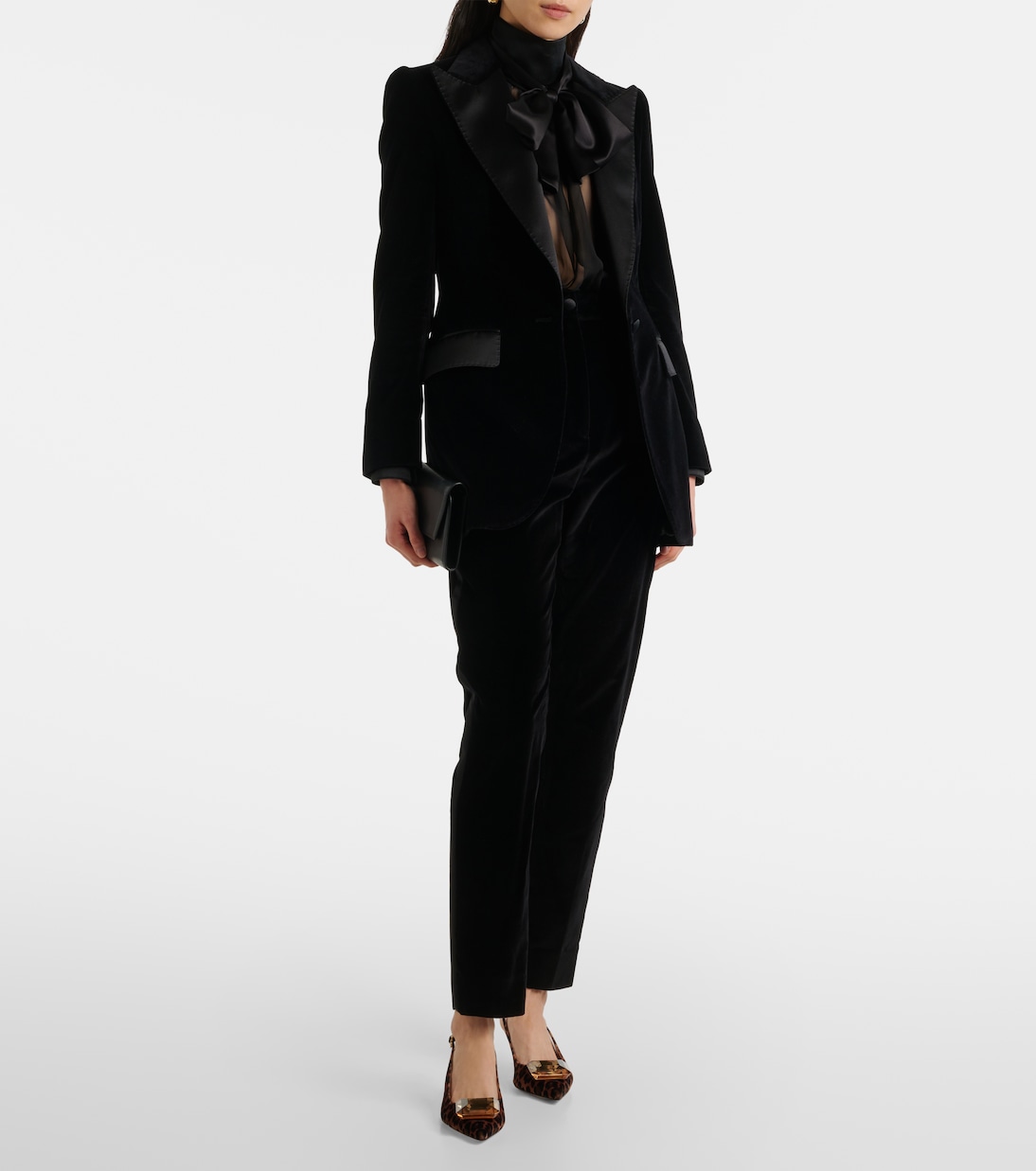 Jaipur 55 leopard-print velvet slingback pumps | Gianvito Rossi