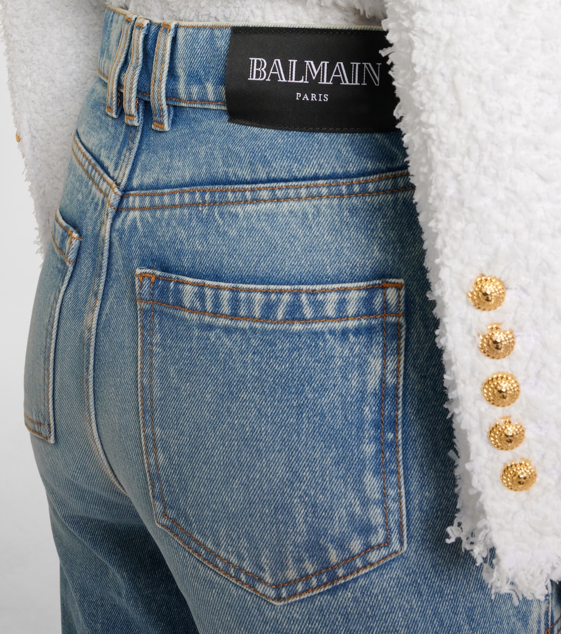 Jeans flared de tiro alto | Balmain