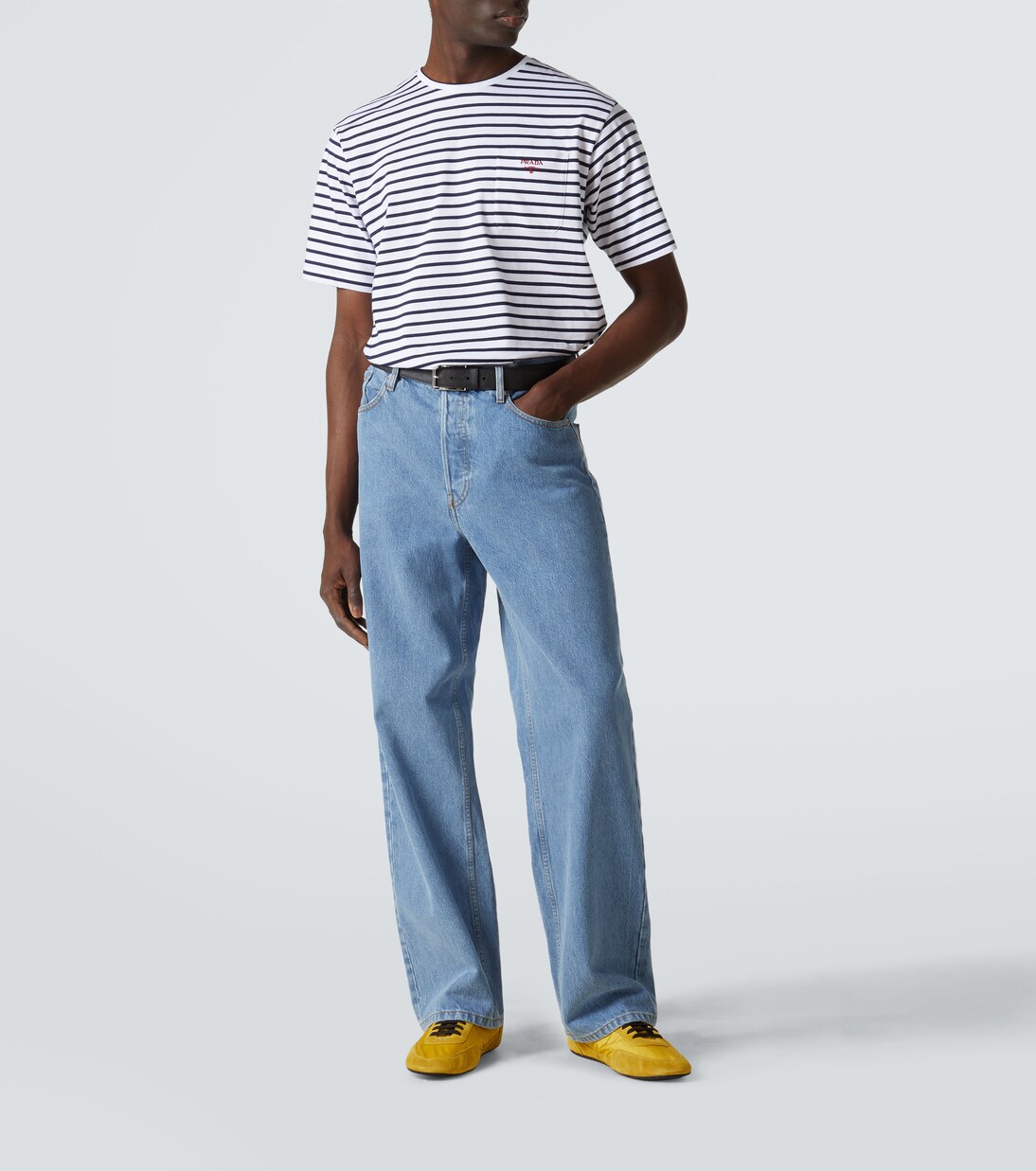 Collapse Re-Nylon suede-trimmed sneakers | Prada