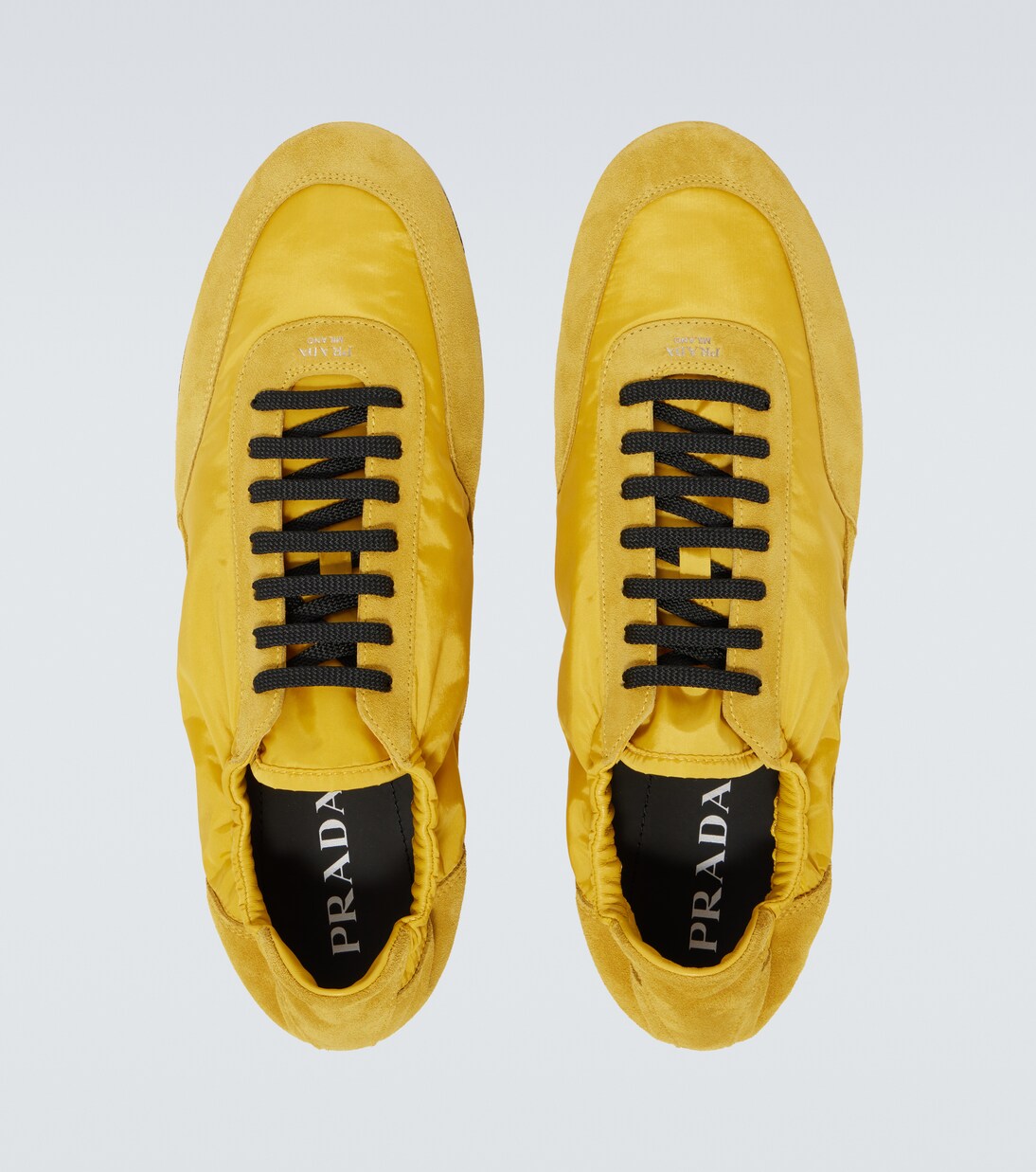 Collapse Re-Nylon suede-trimmed sneakers | Prada