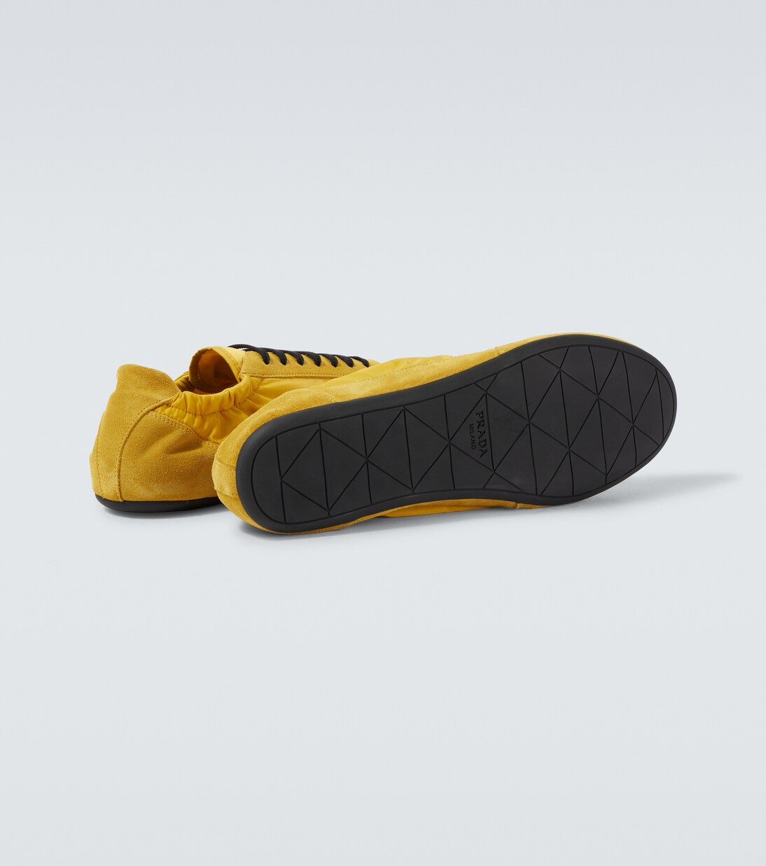 Collapse Re-Nylon suede-trimmed sneakers | Prada