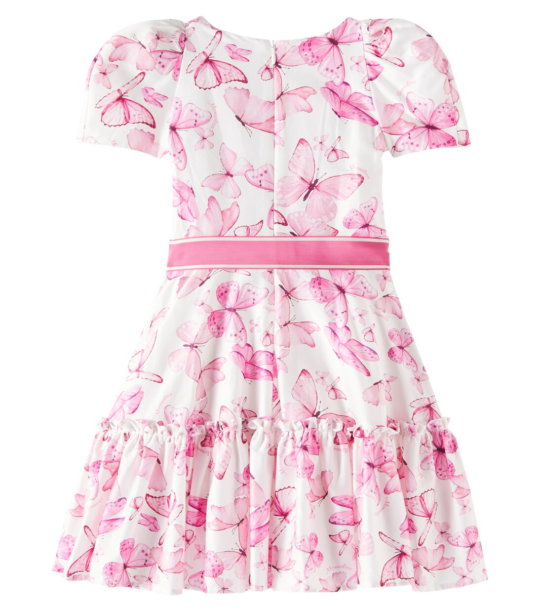 Printed cotton satin dress | Monnalisa