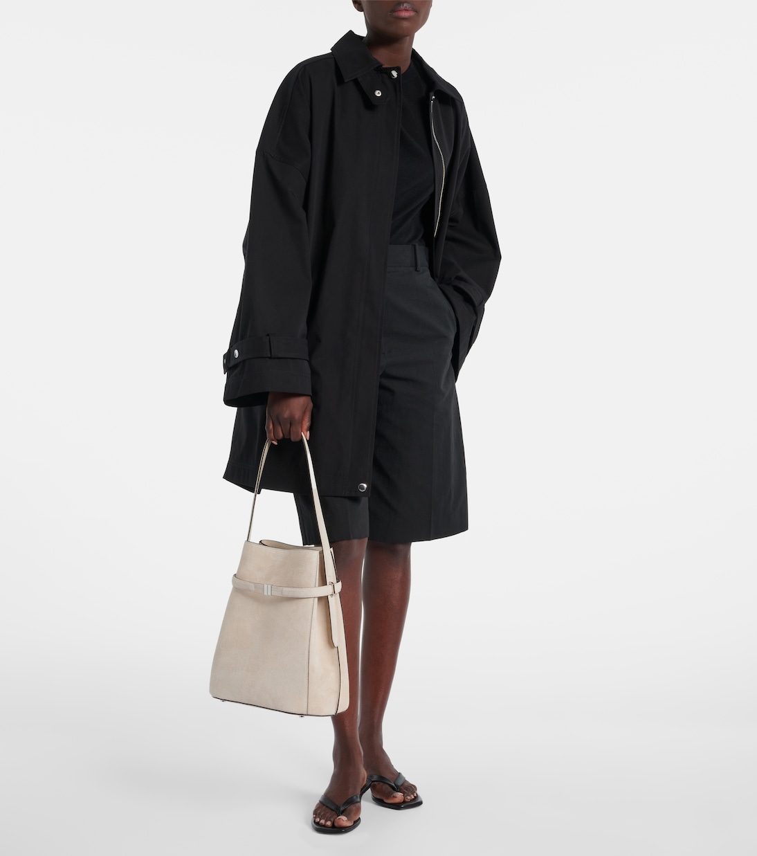 Belted Medium suede bucket bag | Toteme